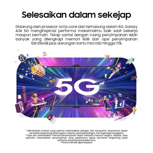 SAMSUNG Galaxy A34 5G NFC 8/256GB 8/128GB Garansi Resmi Samsung - Image 4