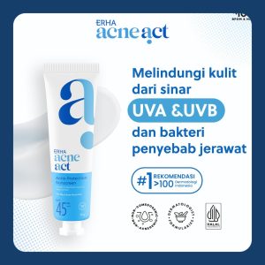 ERHA AcneAct Acne Protection Sunscreen SPF 45 PA+++ 30 g - Sunscreen Wajah Berjerawat