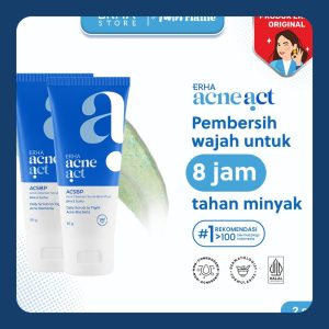 ERHA Twin Flame Acneact ACSBP Acne Cleanser Scrub Beta Plus 60g - Bundle Sabun Wajah Jerawat Berminyak
