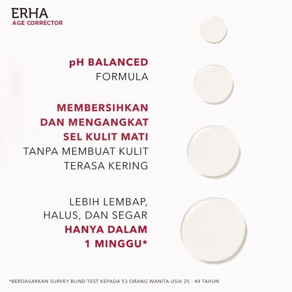 ERHA Age Corrector Facial Wash 90ml AHA, BHA & Red Algae Extract - Sabun Cuci Muka Anti Aging - Image 5
