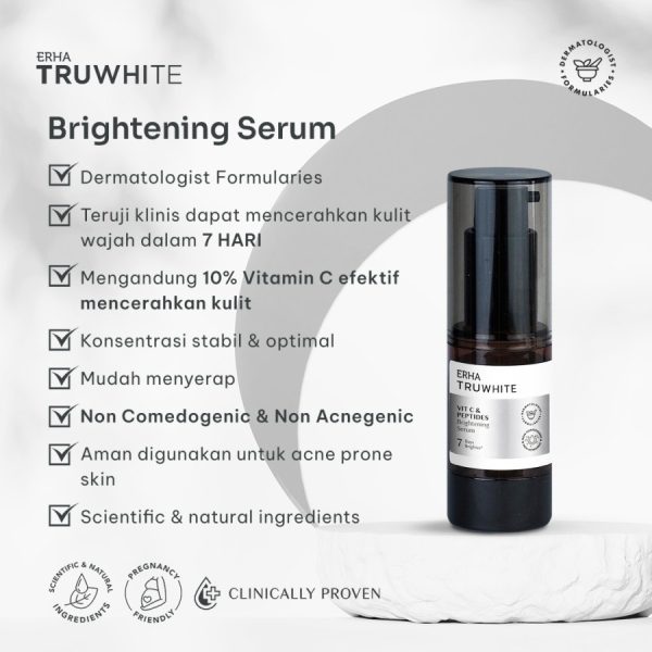 ERHA Truwhite VIT C & Peptides Brightening Serum 20 ml - Serum Pencerah Wajah - Image 5