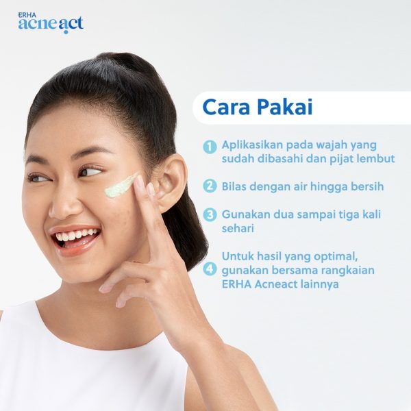 ERHA Acneact Acne Cleanser Scrub Beta Plus ACSBP 60gr  - Sabun Cuci Muka Jerawat - Image 4