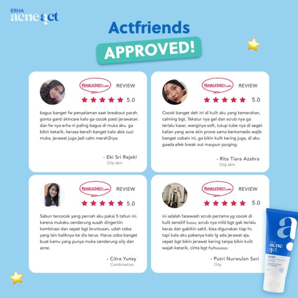 ERHA Acneact Acne Cleanser Scrub Beta Plus ACSBP 60gr  - Sabun Cuci Muka Jerawat - Image 5