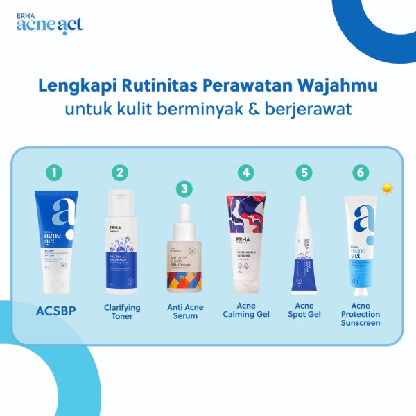 ERHA Twin Flame Acneact ACSBP Acne Cleanser Scrub Beta Plus 60g - Bundle Sabun Wajah Jerawat Berminyak - Image 6