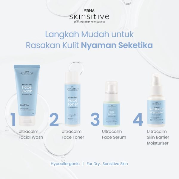 ERHA Skinsitive Ultracalm Face Wash 80g - Sabun Wajah Sensitif & Aman untuk Semua Jenis Kulit - Image 7