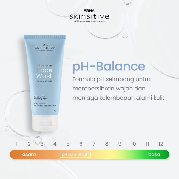 ERHA Skinsitive Ultracalm Face Wash 80g - Sabun Wajah Sensitif & Aman untuk Semua Jenis Kulit - Image 6