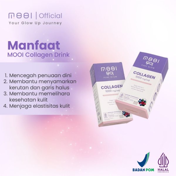MOOI Collagen Drink with Zizania latifolia Extract - Minuman kolagen Glutathione Pencerah - Image 2