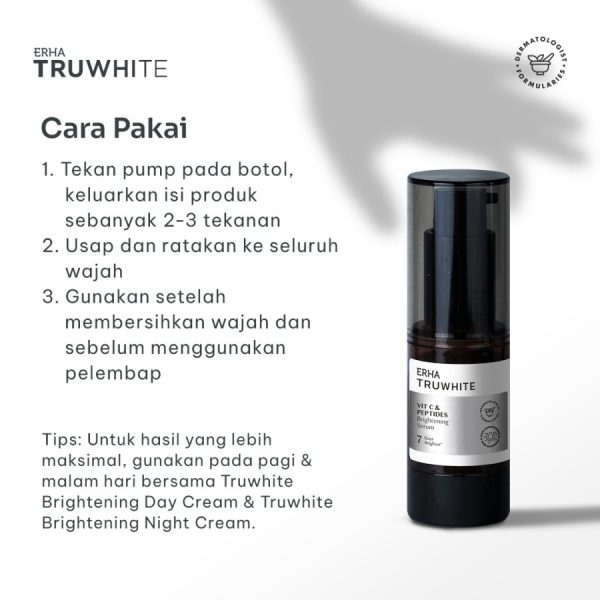 ERHA Truwhite VIT C & Peptides Brightening Serum 20 ml - Serum Pencerah Wajah - Image 6