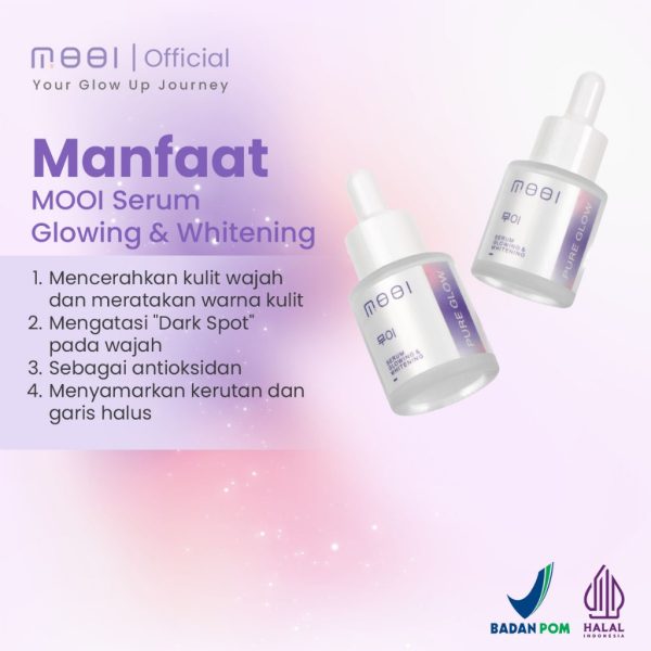 Mooi Pure Glow Serum 20 ml - Serum Pencerah Wajah Korea (100% ORIGINAL BPOM) - Image 2