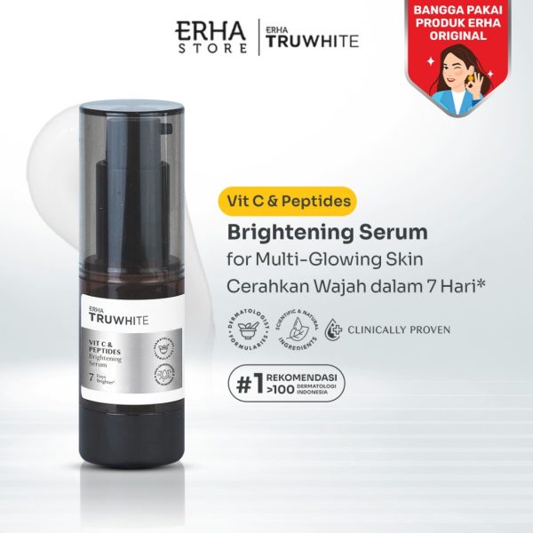 ERHA Truwhite VIT C & Peptides Brightening Serum 20 ml - Serum Pencerah Wajah - Image 3