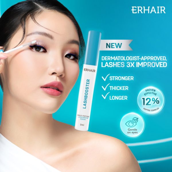 ERHAIR Lashbooster Multi-Peptide Lash & Brow Serum (3ml) - Serum Alis & Bulu Mata - Image 3