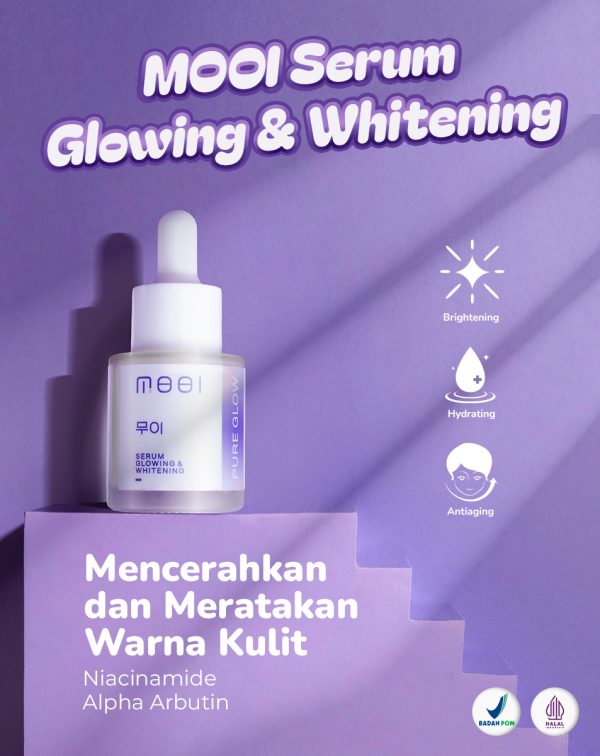 Serum Mooi Pure Glow 20ml - Serum Korea Pencerah Wajah (100% ORIGINAL BPOM) | Skin Care Face Serum - Image 4