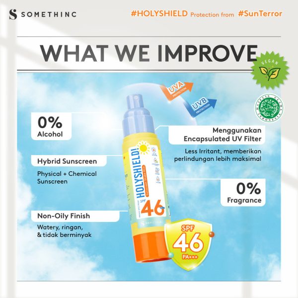 [In Vivo & In Vitro Certified] SOMETHINC Holyshield! Sunscreen Shake Mist SPF46 PA+++ -  Sunscreen Spray - New Formula - Image 2