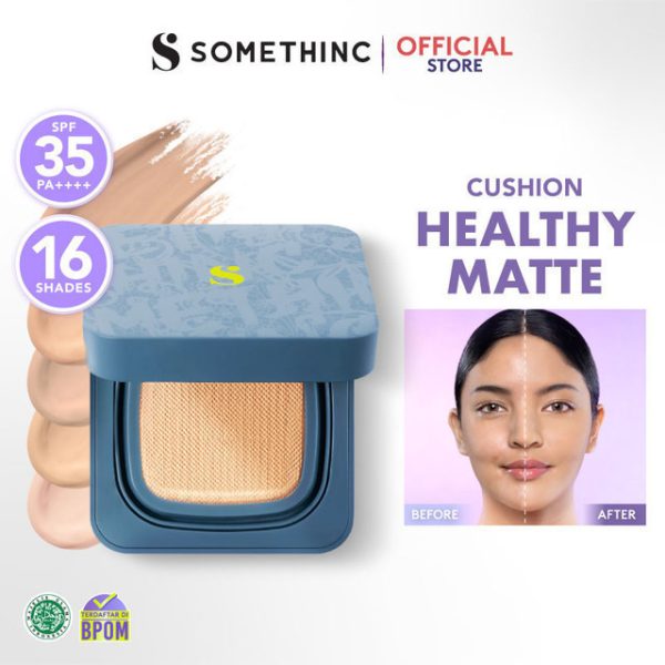 SOMETHINC HOOMAN Breathable UV Cushion Cover SPF 35 PA++++ - Cushion Matte Finish Tidak Menyumbat Pori-Pori