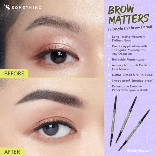 SOMETHINC BROW MATTERS Retractable Triangle Eyebrow - Pensil Alis Mekanik Tip Segitiga - Image 4