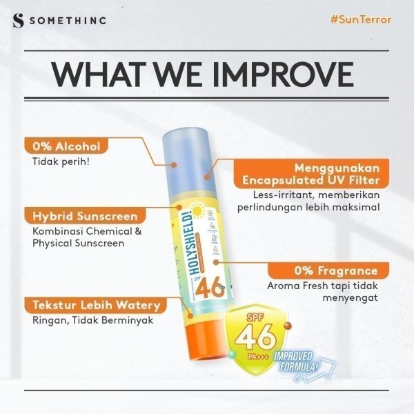 [In Vivo & In Vitro Certified] SOMETHINC Holyshield! Sunscreen Shake Mist SPF46 PA+++ -  Sunscreen Spray - New Formula - Image 8