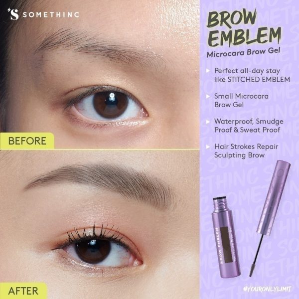 SOMETHINC BROW EMBLEM Microcara Brow Gel Waterproof - Maskara Alis Kuas Super Tipis - Image 4