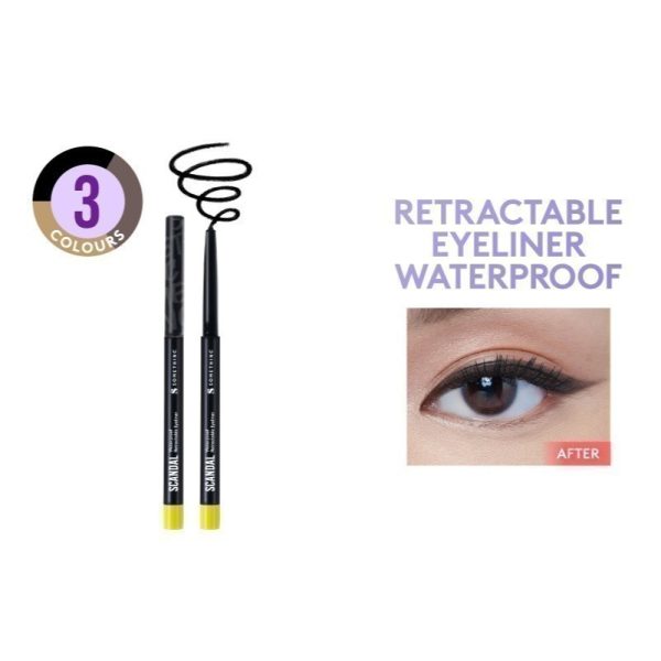 SOMETHINC SCANDAL Waterproof Retractable Eyeliner -  Eyeliner Pensil - Image 2