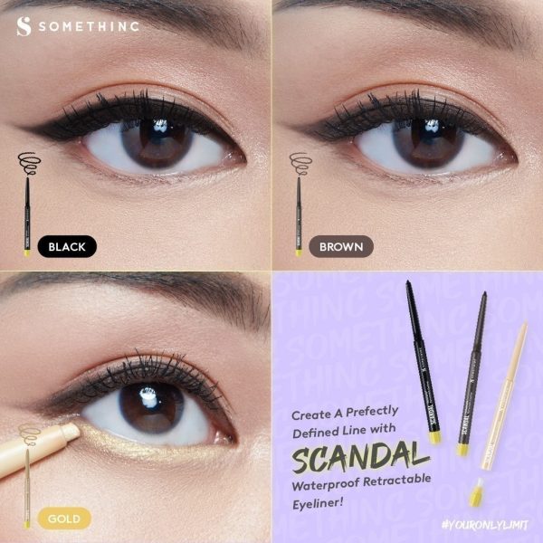 SOMETHINC SCANDAL Waterproof Retractable Eyeliner -  Eyeliner Pensil - Image 5