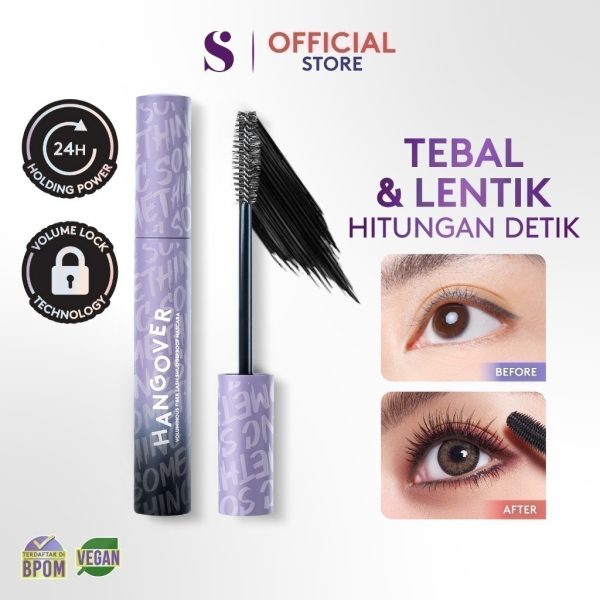 SOMETHINC HANGOVER Voluminous Fiber Lash Smudgeproof Mascara - Waterproof Mascara Tahan Lama - Image 8