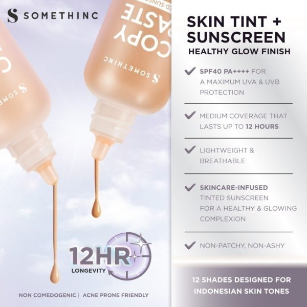 SOMETHINC Copy Paste Tinted Sunscreen SPF 40 PA++++ - Skin Tint - Image 3