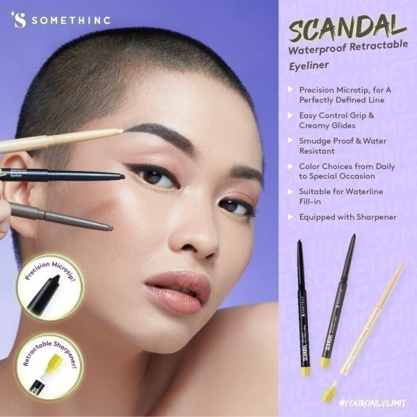 SOMETHINC SCANDAL Waterproof Retractable Eyeliner -  Eyeliner Pensil - Image 4