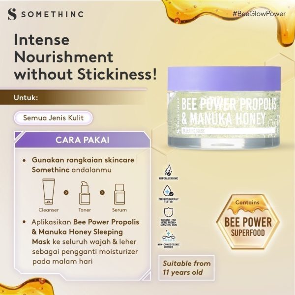 SOMETHINC Bee Power Propolis & Manuka Honey Sleeping Mask - Image 7