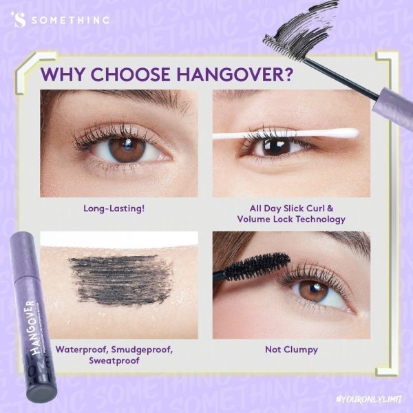 SOMETHINC HANGOVER Voluminous Fiber Lash Smudgeproof Mascara - Waterproof Mascara Tahan Lama - Image 5