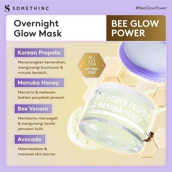 SOMETHINC Bee Power Propolis & Manuka Honey Sleeping Mask - Image 5