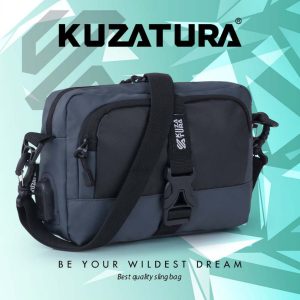 Tas Sling Bag Pria Kuzatura Abu-Abu
