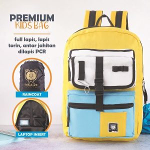 Tas Punggung Anak Premium Quality INFKD Kuning Combination