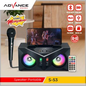 Speaker Bluetooth Portable USB Radio SD Card + Microphone