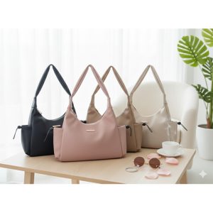 Tas Bahu Totte Shoulderbag Wanita Simple Kasual Bahan Nilon Anti air Waterproof