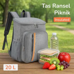 Tas Ransel Piknik Hot and Cold Lunch Bag Insulated Backpack