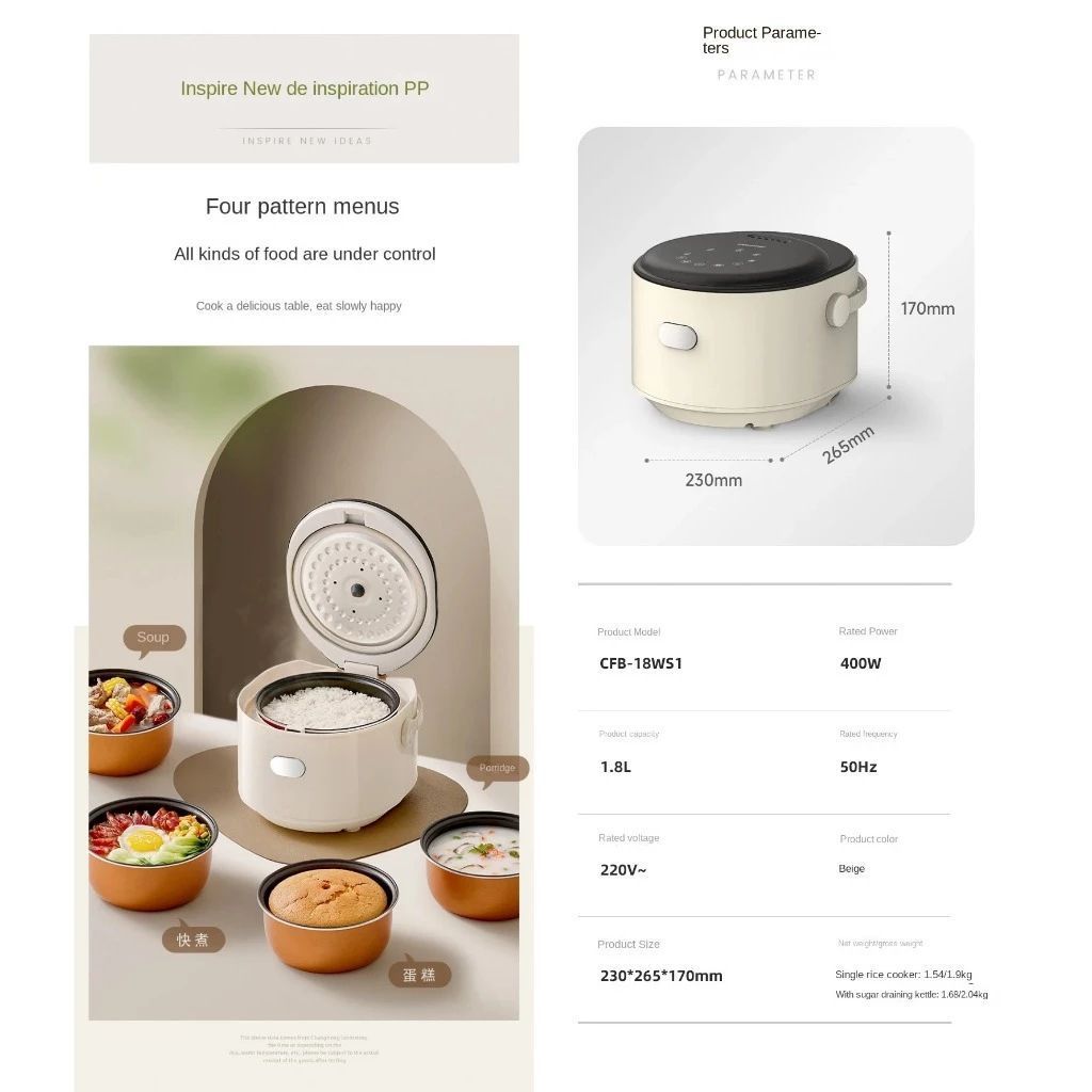 Rice Cooker Smart Digital Magic Com Mini 0.8L Low Watt /Portable/Travel version - Image 3