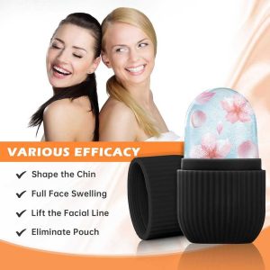 LANBENA Cetakan Es Batu Pijat Wajah Facial Ice Roller Silicone