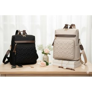 Tas Ransel Backpack Wanita Muat Laptop Waterproof Bahan Nilon Premium A